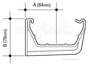 Osma Above Ground Drainage -  4t819w White Osma 4 Inch Guttr Supprt Sq Line