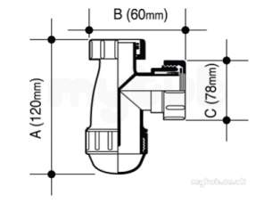 Osma Above Ground Drainage -  Osma 4v809w White 1 1/4 Bottle Trap 38