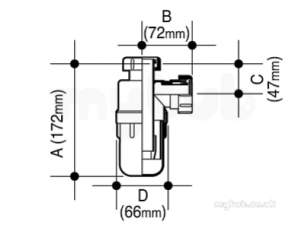 Osma Above Ground Drainage -  Osma 4v812w White 1 1/4 Bottle Trap 76