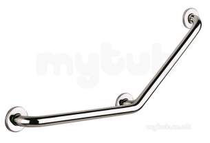 Delabie Grab and Hand Rails -  Delabie Grab Rail 135deg 32 400x400 3 Fix. Points Polished St Steel