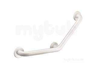 Delabie Grab and Hand Rails -  Delabie Grab Rail 135deg 32 220x220 3 Fix. Points Wht Nylon