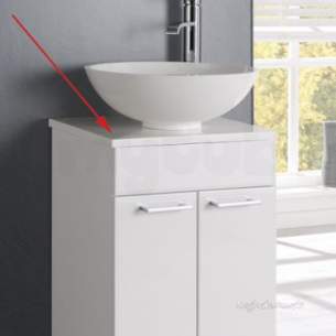 Eastbrook Sanitary Ware -  Sorrento 45 Slab Top White 51.035