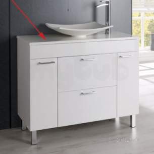 Eastbrook Sanitary Ware -  Sorrento 100 Slab Top White 51.038