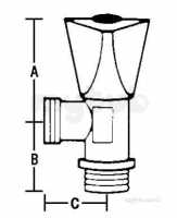 Prestex Stopcocks Gate and Check Valves -  Pegler Yorkshire Prestex 79 Chrome Plated Angle Valve 1/2