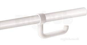 Delabie Grab and Hand Rails -  Delabie Toilet Roll Holder For Bars 32-34 White Nylon