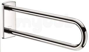 Delabie Grab and Hand Rails -  Delabie Wall Support Rail 32 L650 Polished Stainless Steel