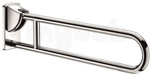 Delabie Grab and Hand Rails -  Delabie Drop-down Support Rail 32 L850 Stainless Steel Satin Finish