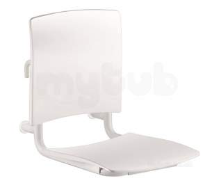 Delabie Showers -  Delabie Removable Comfort Shower Seat White Epoxy Stainless Steel