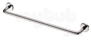 Delabie Grab and Hand Rails -  Delabie Single Towel Rail 20 L600 Polished Stainless Steel