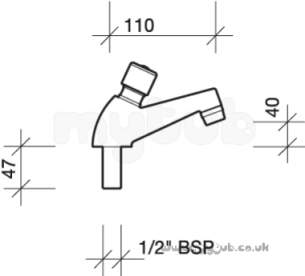 Twyfords Commercial Brassware -  Twyford Sf2101 Sola 1/2 Non Conc Tap Sing Chrome Plated Obsolete Sf2101cp