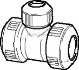 Hep2O Underfloor Heating Pipe and Fittings -  Hep20 28mm X 28mm X 22mm D/f B/red Tee Hd13