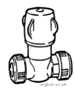 Hep2O Underfloor Heating Pipe and Fittings -  Hep20 22mm T/f Stopcock Cold Water Hx36