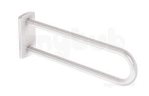 Delabie Grab and Hand Rails -  Delabie Wall Support Rail 32 L650 White Nylon