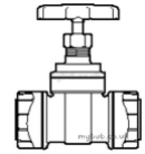 Underfloor Heating Manifolds and Ancillaries -  Polypipe 15mm Polyplumb Gate Valve 5