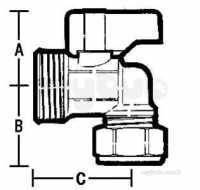 Prestex Stopcocks Gate and Check Valves -  Prestex 809b Chrome Plated Ang Wash Mac Vlve 15x3/4