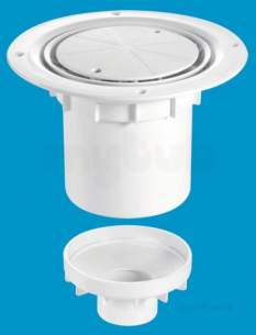 Mcalpine Waste traps overflow -  Mcalpine Tsg2wh Trapped Shower Gully Seal 75mm