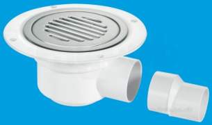 Mcalpine Waste traps overflow -  Mcalpine Tsg50ssslnsc Seal Shower Gully Stainless Steel Grate 50mm