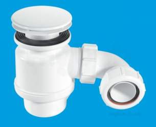 Mcalpine Waste traps overflow -  Mcalpine Stw6-m-wh Seal Shower Trap And Waste White 1.5 Inch X 2 Inch