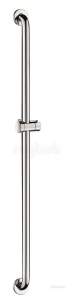 Delabie Showers -  Delabie Straight Bar 25 Plus Sliding Block H1150 Polished St Steel