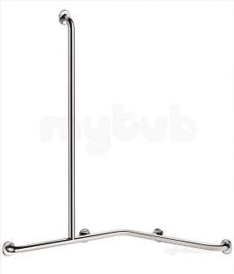 Delabie Grab and Hand Rails -  Delabie Handrail And Grab Bar For Shower Seat (left) 32 St Steel