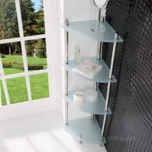 Eastbrook Accessories -  Davos Corner 320x320x1180 Glass Shelves 56.1052