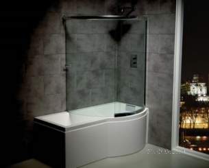 Eastbrook Showers -  57.6000 Celsius Showerbath Screen Silver