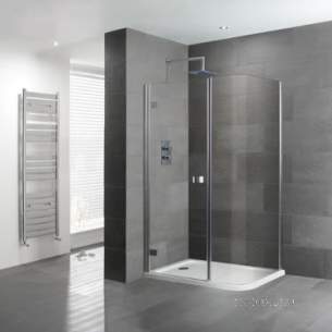 Eastbrook Showers -  Volente 1200x800 Curved Corner - Door Only Silver 58.600