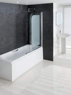 Eastbrook Baths -  Volente 6mm Hinge Bath Screen 850 X 1500 Silv