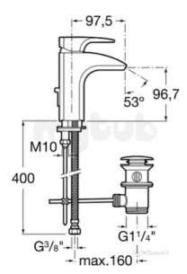 Roca Brassware -  Thesis Basin Mixer And Puw Chrome