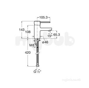 Targa Smooth Body Basin Mixer No Puw Chr