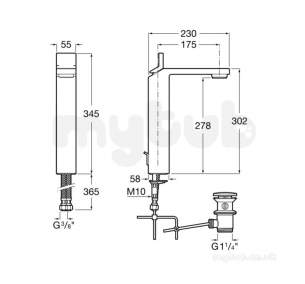 Roca Brassware -  Singles Open Extended Basin Mixer Chrome