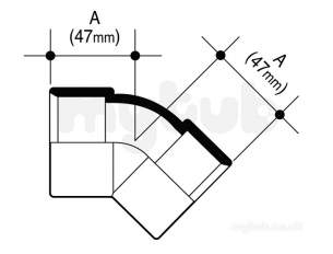 Osma Above Ground Drainage -  5m163e Olive Osma 40mm Bend-45deg