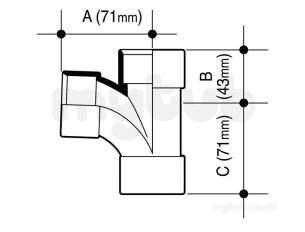 Osma Above Ground Drainage -  5m190e Olive Osma 40mm Tee-87.5deg