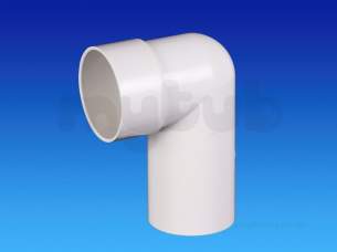 Osma Above Ground Drainage -  2m260w White Osma 50mm 90 Degree Spigot Bend