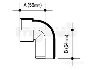 Osma Above Ground Drainage -  5m260e Olive Osma 40mm Spigot Bend-90 Degree