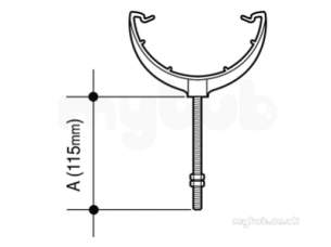 Osma Above Ground Drainage -  5t594b 5 Inch Black Bow And Pin 5t594 B