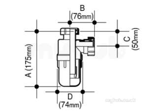 Osma Above Ground Drainage -  5v812w White Osma 11/2 Inch X76mm Bottle Trap