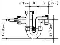 Osma Above Ground Drainage -  Osma 5v864w White 11/2wash-mc Half P Tr