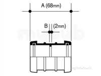 Osma Push Fit Wastes -  5w105b 40mm Double Socket Bs5254