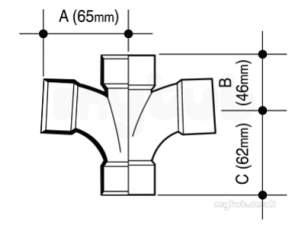 Osma Above Ground Drainage -  5z230g Grey Osma 11/2 Inch 92.5d Cross