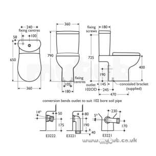 Ideal Standard Create -  Ideal Standard Create E3012 C/c H/o Pan White