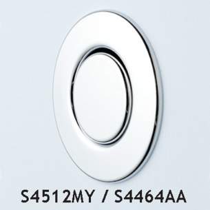 Armitage Shanks Commercial Brassware -  Armitage Shanks Finger S4512 S/f Wall Push Button S/s