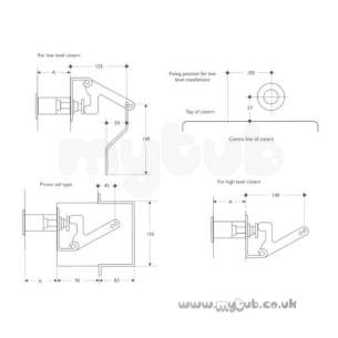 Armitage Shanks Commercial Sanitaryware -  Armitage Shanks S4454 Finger P/button Assembly Cp