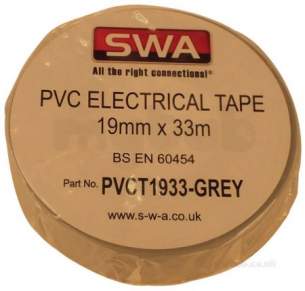 Electrical Accessories and Components -  Specialised Wiring Accesories Pvc Tape 19mm X 33mm Grey