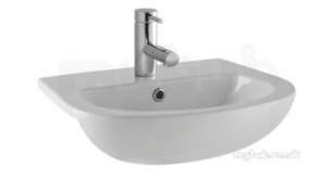 Eastbrook Sanitary Ware -  Lisbon Ii Semi Recessed Basin One Tap Hole White 64.0022