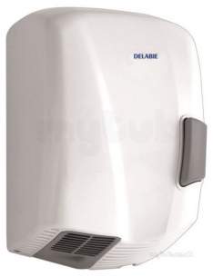 Delabie Accessories and Miscellaneous -  Delabie Compact Hand Dryer White Abs And Grey Polycarbonate