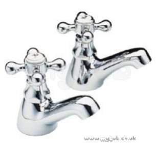 Pegler Mercia Brassware -  Mercia Traditional 1/2 Inch Basin Tap Pair Cp