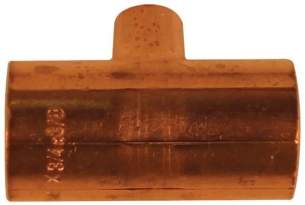 Acr End Feed Capillary Copper Fittings -  Lawton Tube Acr Reduced Branch Tee 3/4 X 3/4 X 3/8 Inch