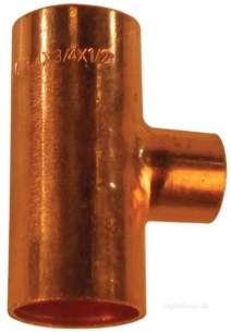 Acr End Feed Capillary Copper Fittings -  Lawton Tube Acr Reduced Branch Tee 3/4 X 3/4 X 1/2 Inch