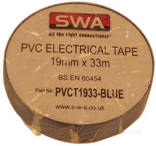 Electrical Accessories and Components -  Specialised Wiring Accesories Pvc Tape 19mm X 33mm Blue